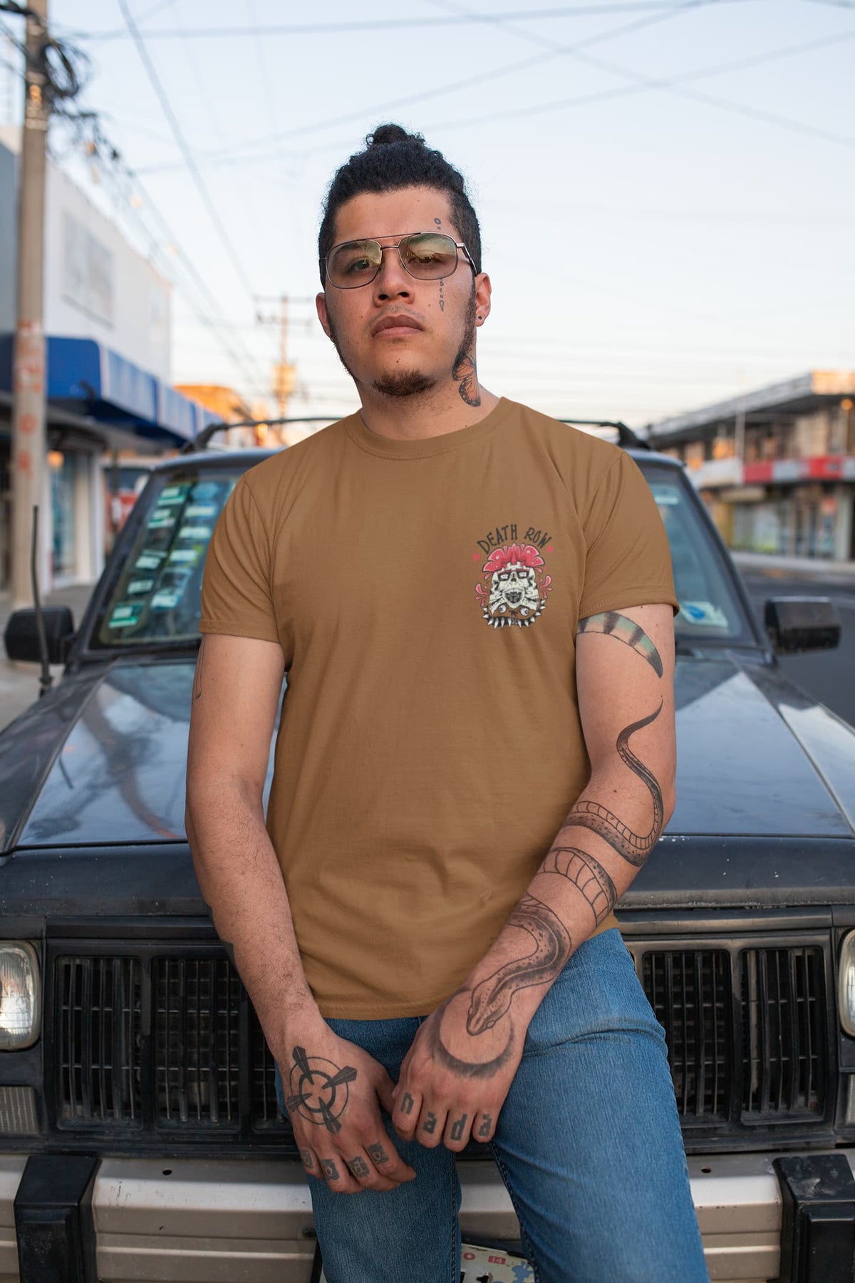 Men's Chocolate Brown Round Neck T-shirts