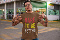 Men's Coffee Brown Round Neck T-shirt
