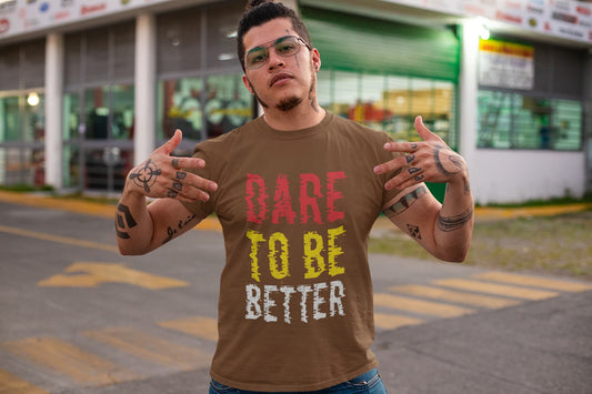 Men's Coffee Brown Round Neck T-shirt