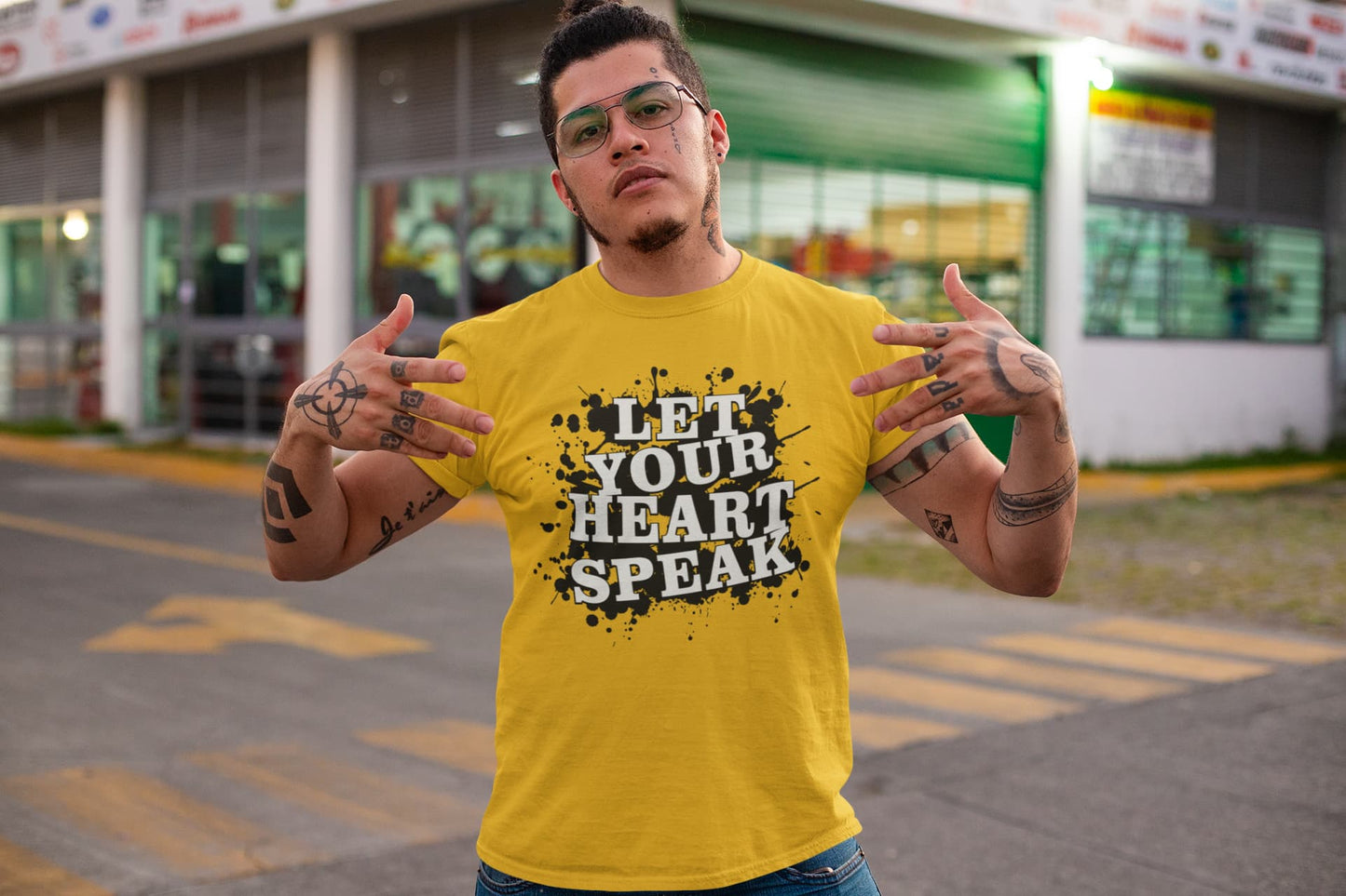 MENS GOLDEN YELLOW ROUNDNECK T-SHIRT