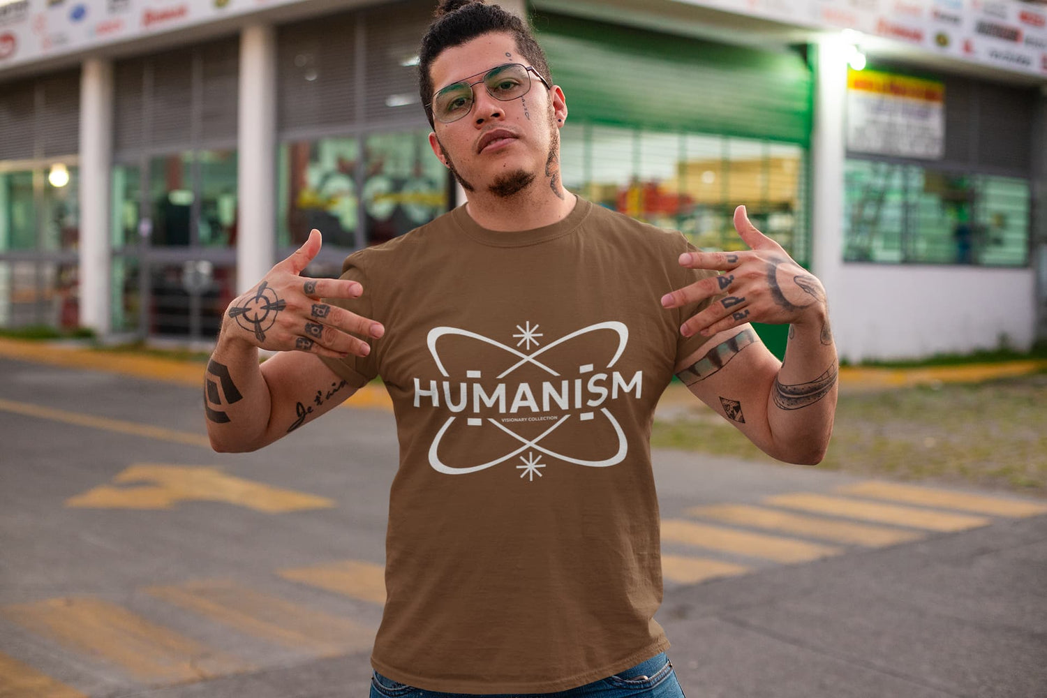MENS COFFEE BROWN ROUNDNECK T-SHIRT