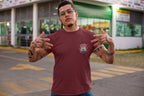 Men's Maroon Round Neck T-shirts