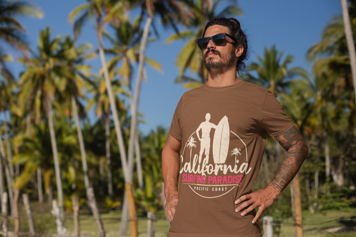 Karavirs® Sequoia Coffee Brown graphic tee for men India