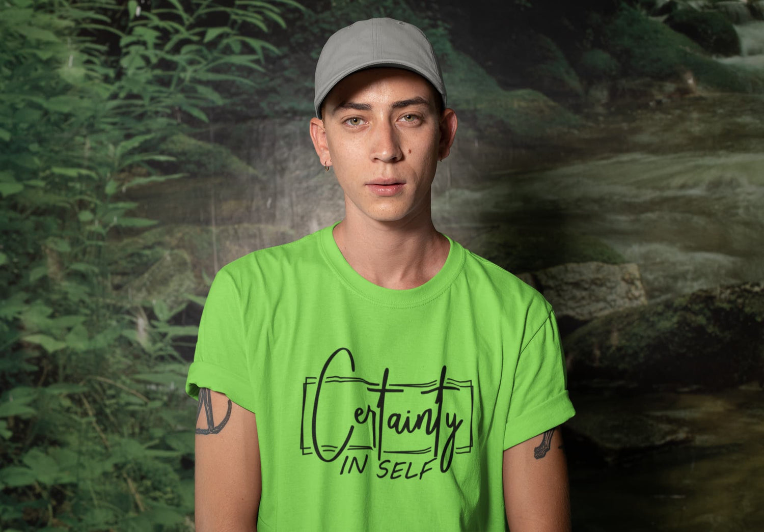 MENS LIRIL GREEN ROUNDNECK T-SHIRT