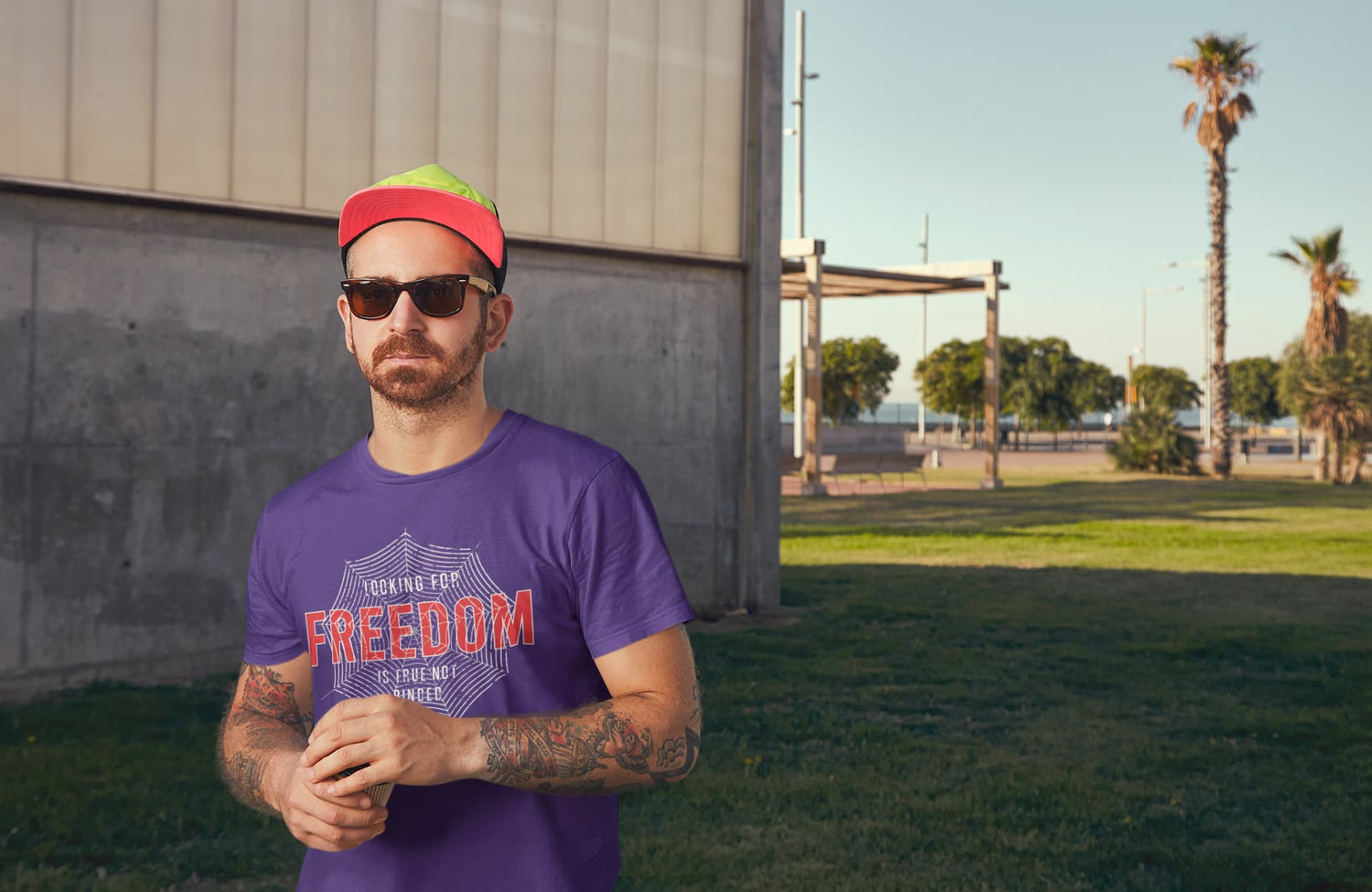 Men’s Purple Round Neck T-shirts