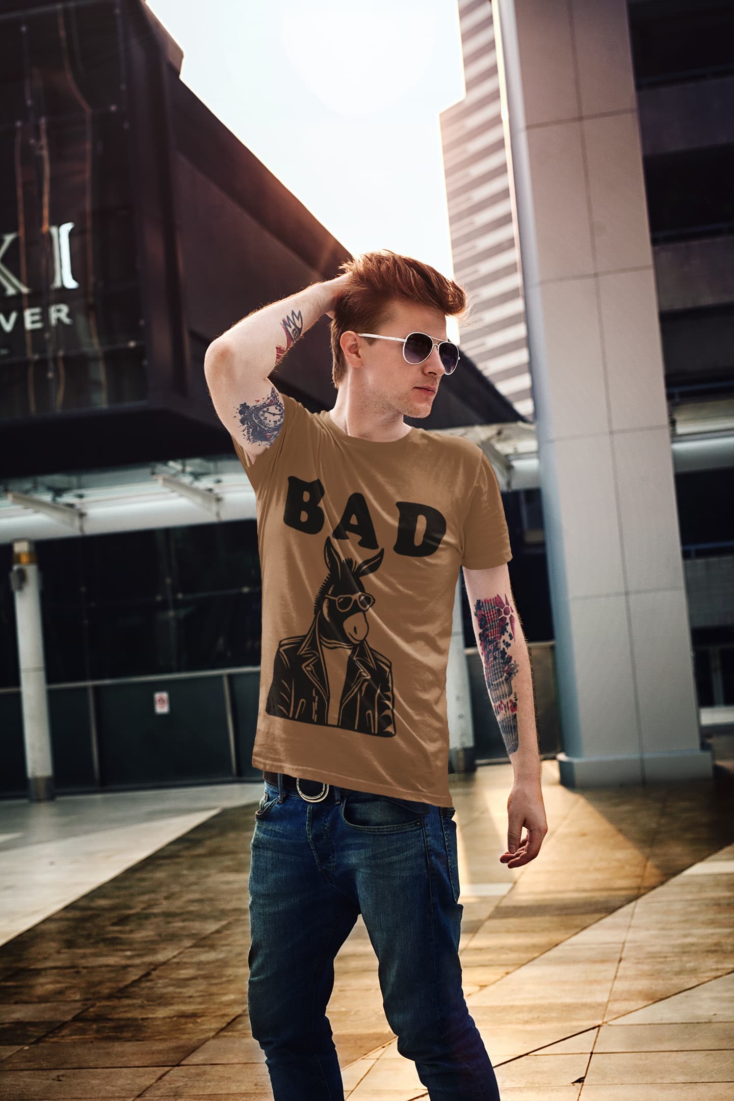 Men's Chocolate Brown Round Neck T-shirts