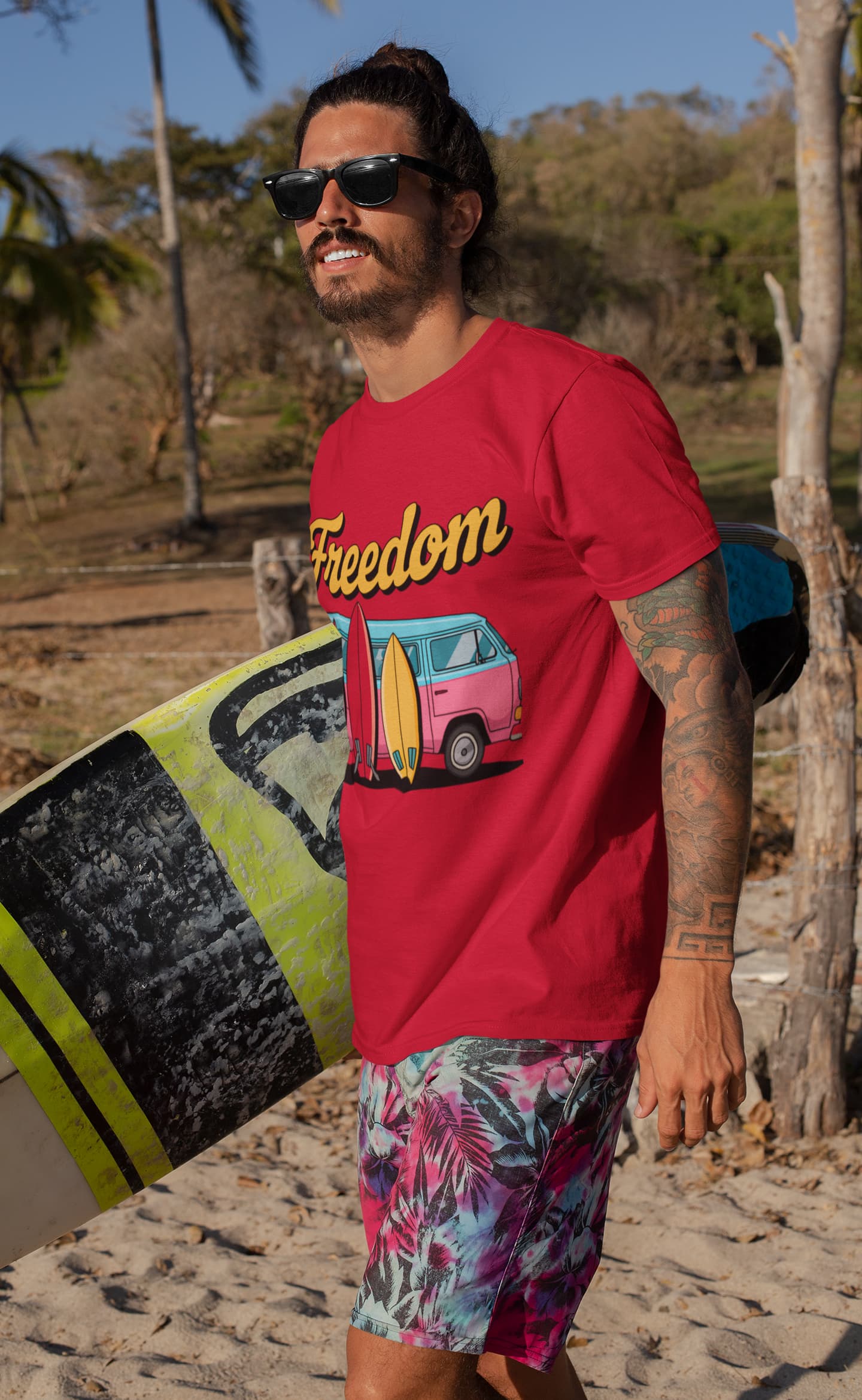 Men’s Red Round Neck T-shirts