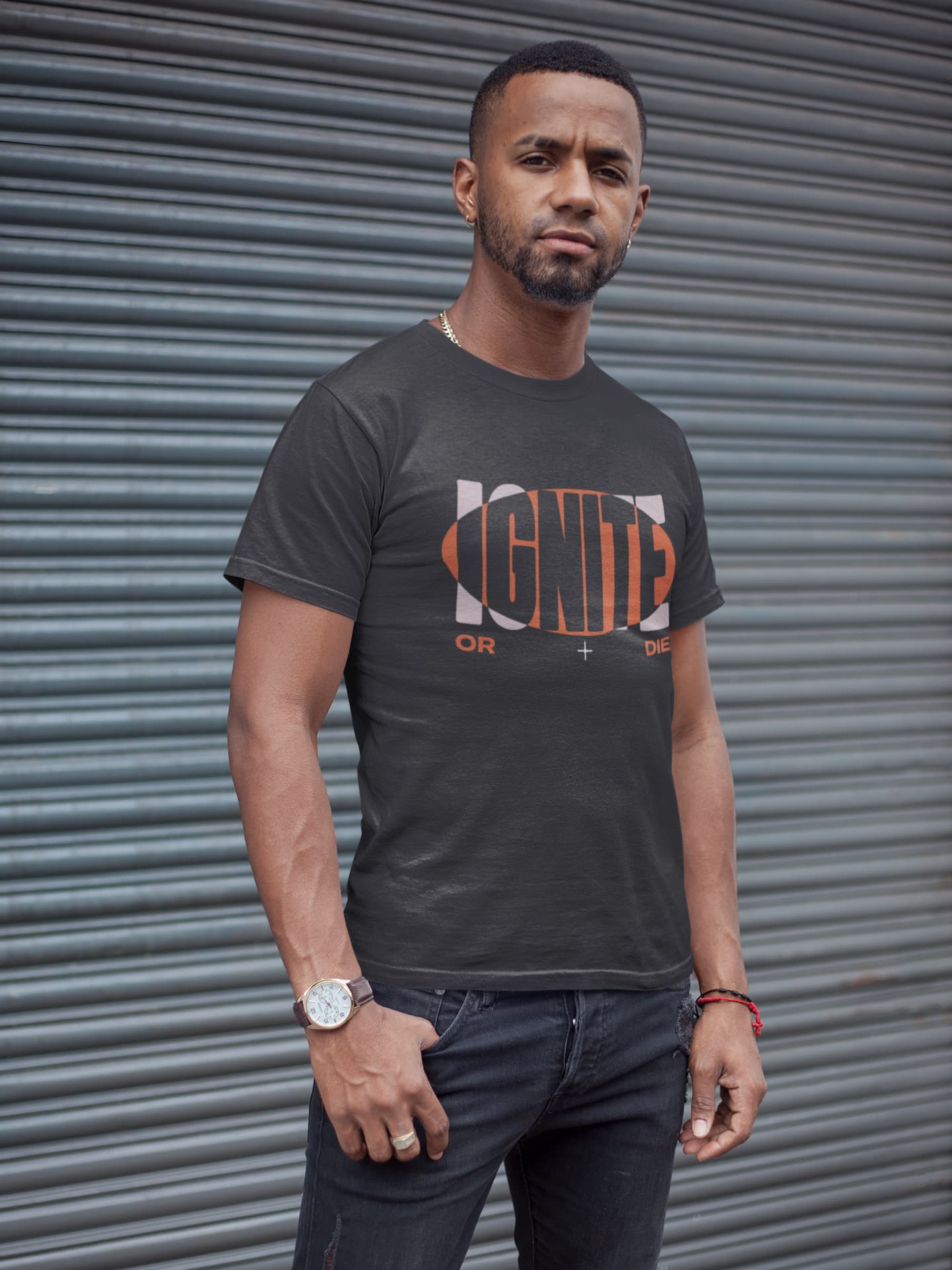MENS BLACK ROUNDNECK T-SHIRT