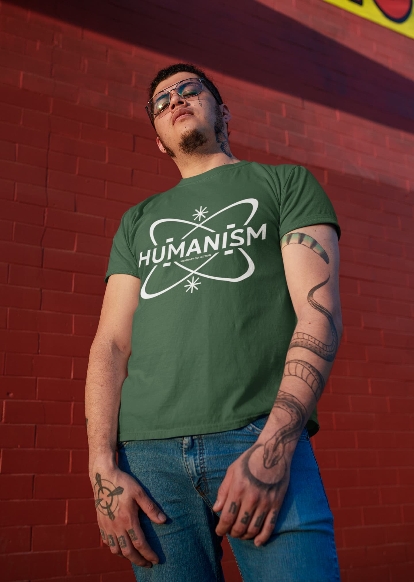 MENS OLIVE GREEN ROUNDNECK T-SHIRT