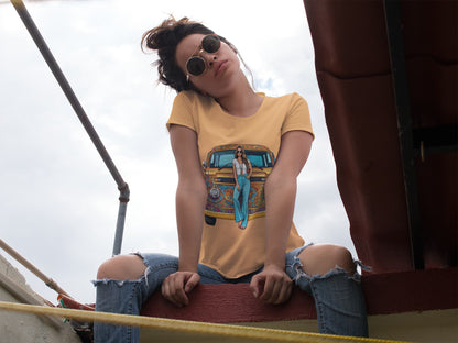 Women's Mustard Yellow Round Neck T-shirts