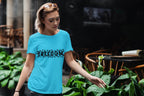 Women's Sky Blue Round Neck T-shirt