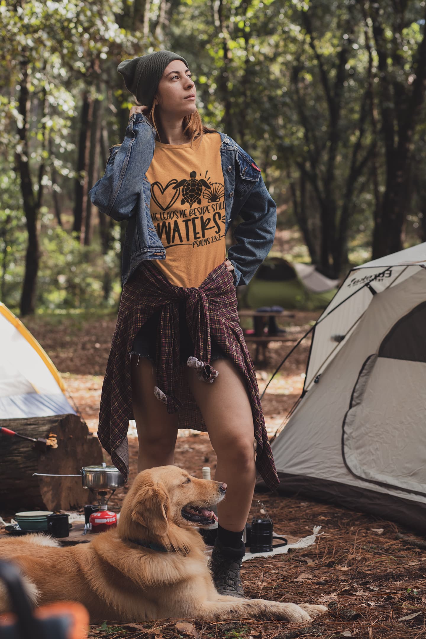 Women's Mustard Yellow Round Neck T-shirts