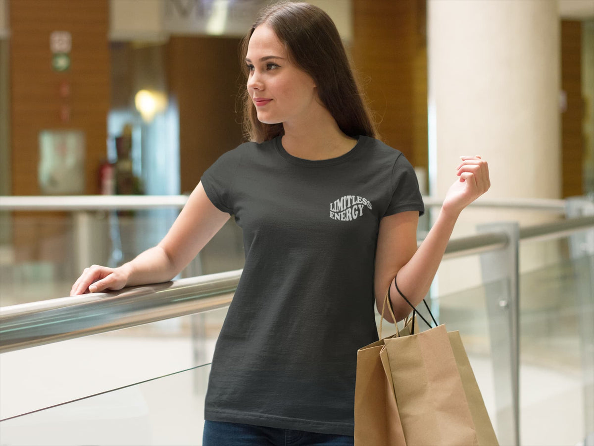 Karavirs® Limitless Black graphic tee for women India