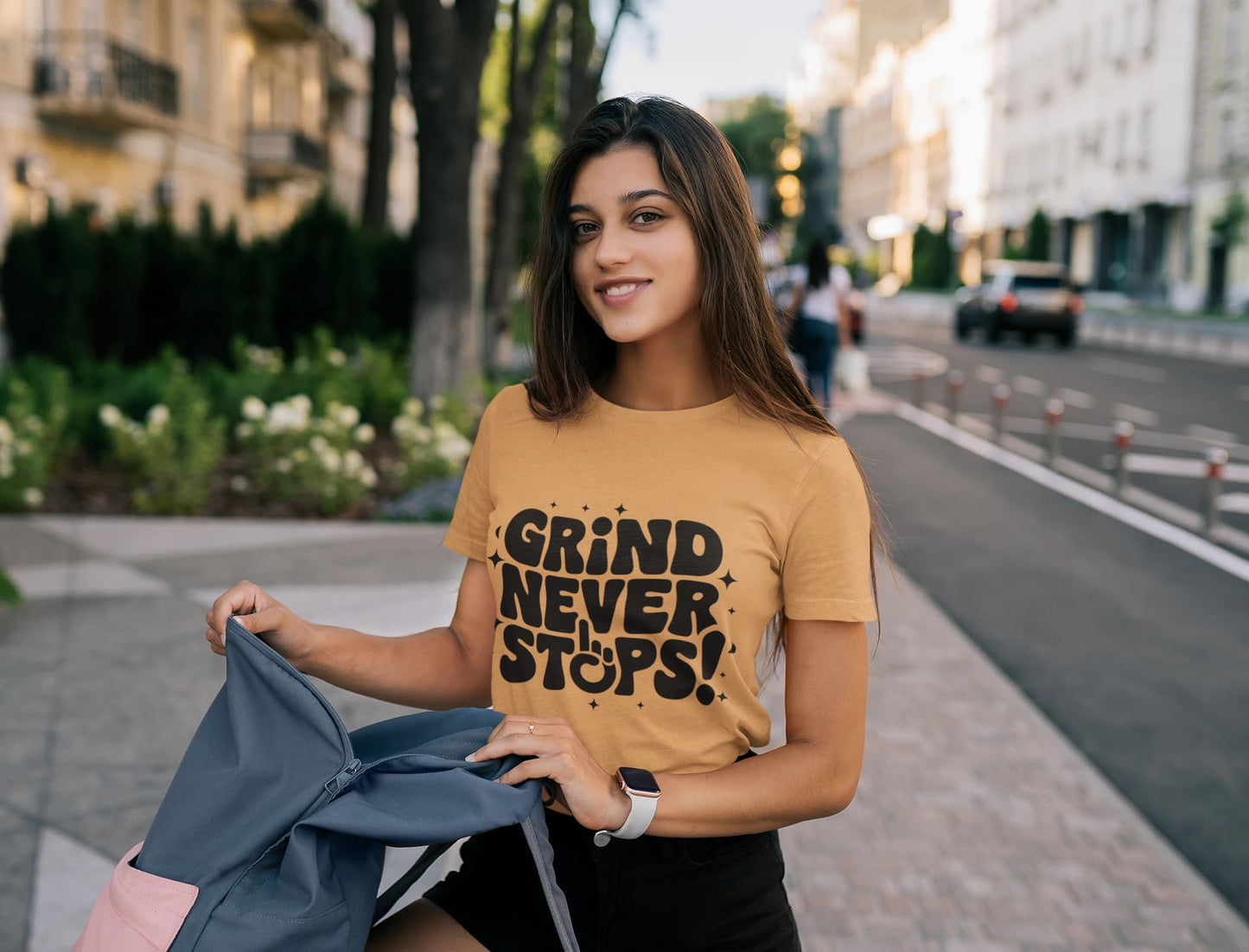 Women's Mustard Yellow Round Neck T-shirts
