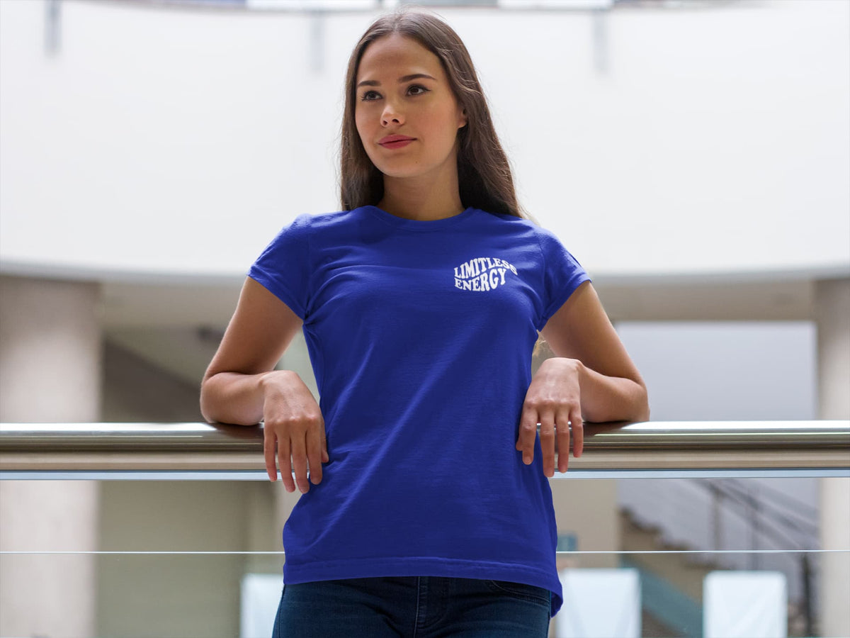 Karavirs® Limitless Royal Blue graphic tee for women India