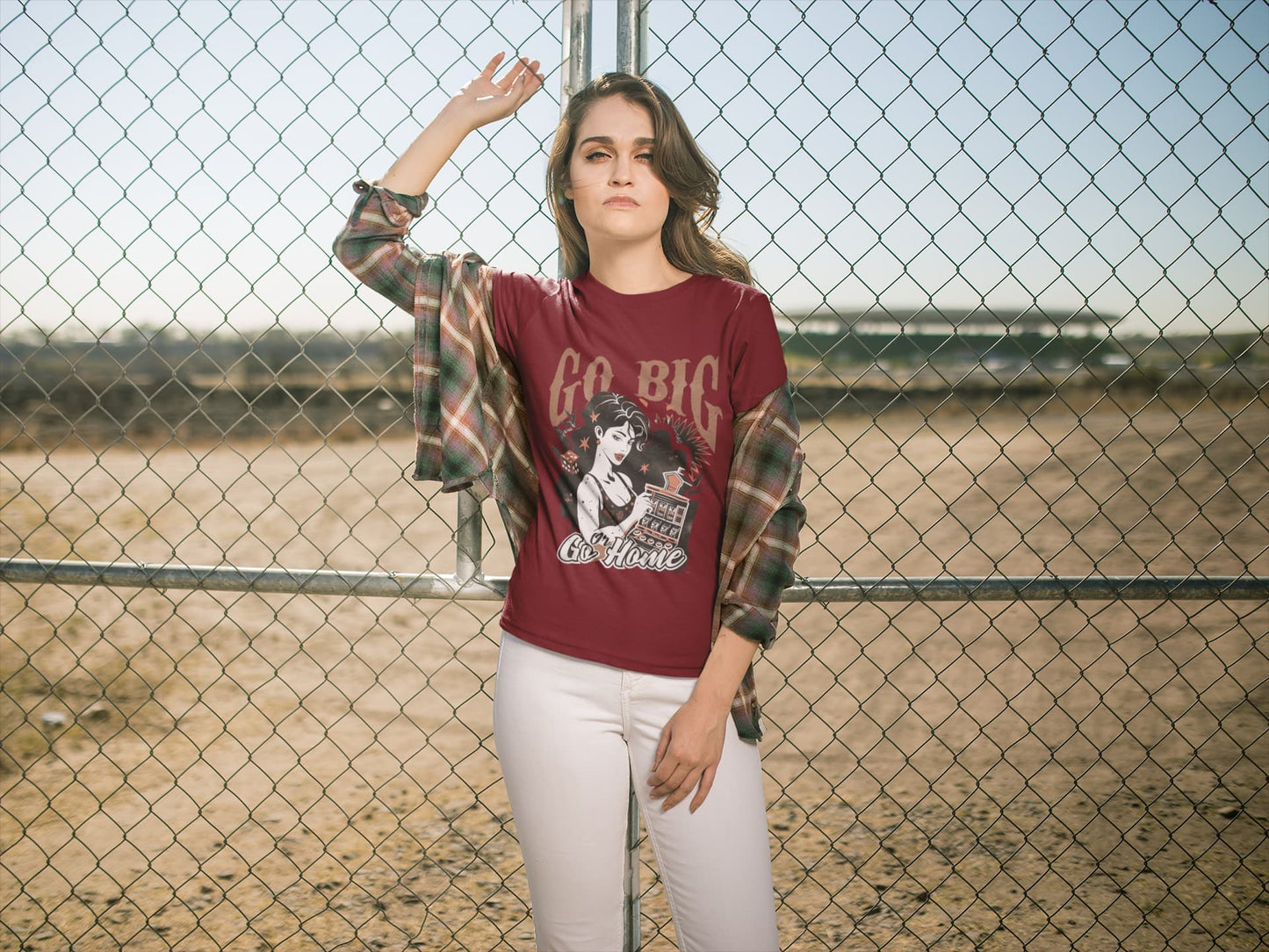 Women's Maroon Round Neck T-shirts