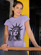 Women's Iris Lavender Round Neck T-shirts