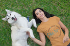 Women's Mustard Yellow Round Neck T-shirts