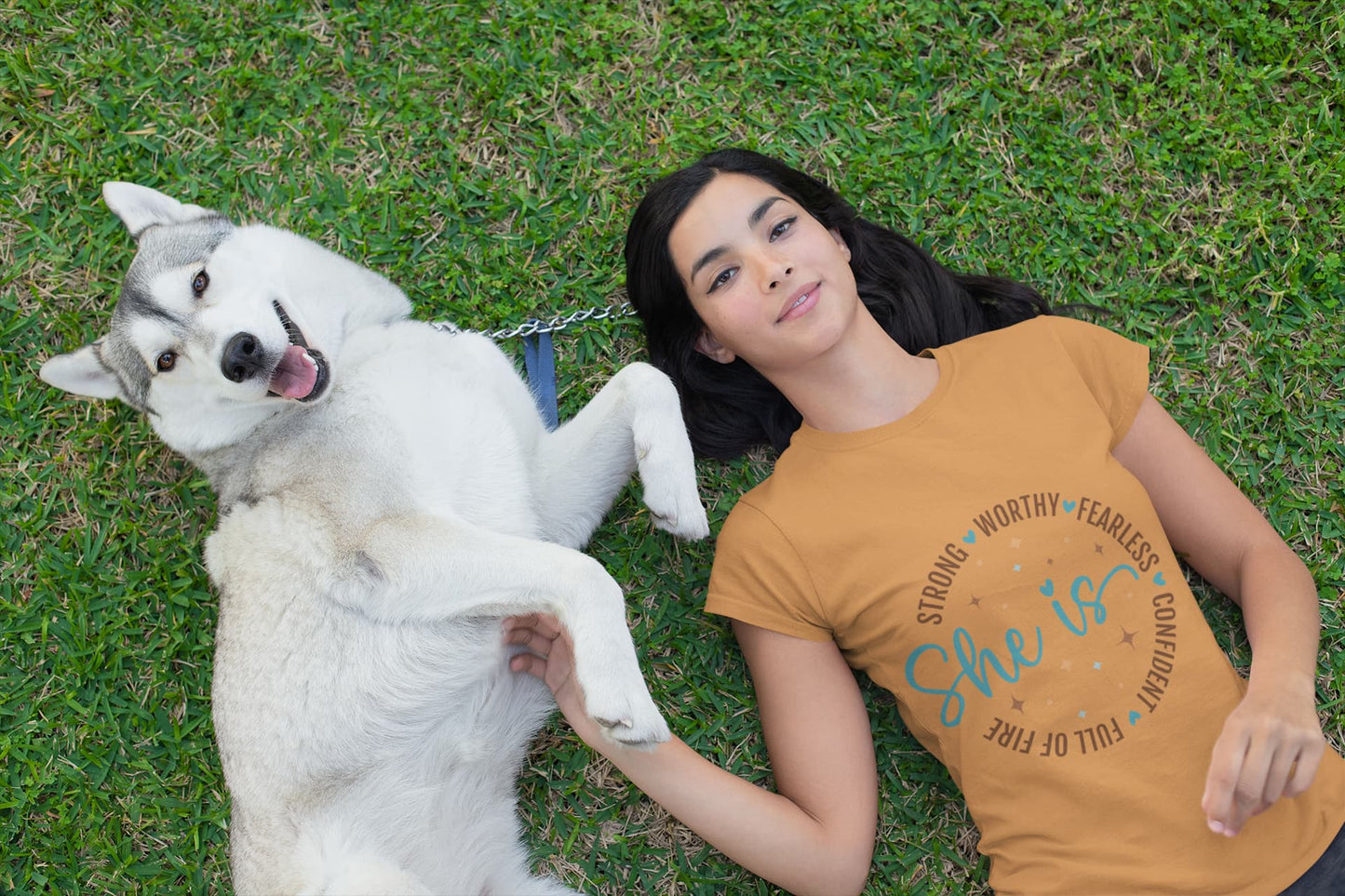 Women's Mustard Yellow Round Neck T-shirts