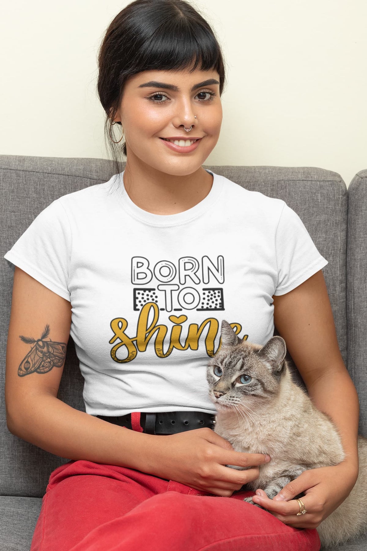 Karavirs® Luminous White graphic tee for women India