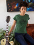 WOMENS OLIVE GREEN ROUNDNECK T-SHIRT