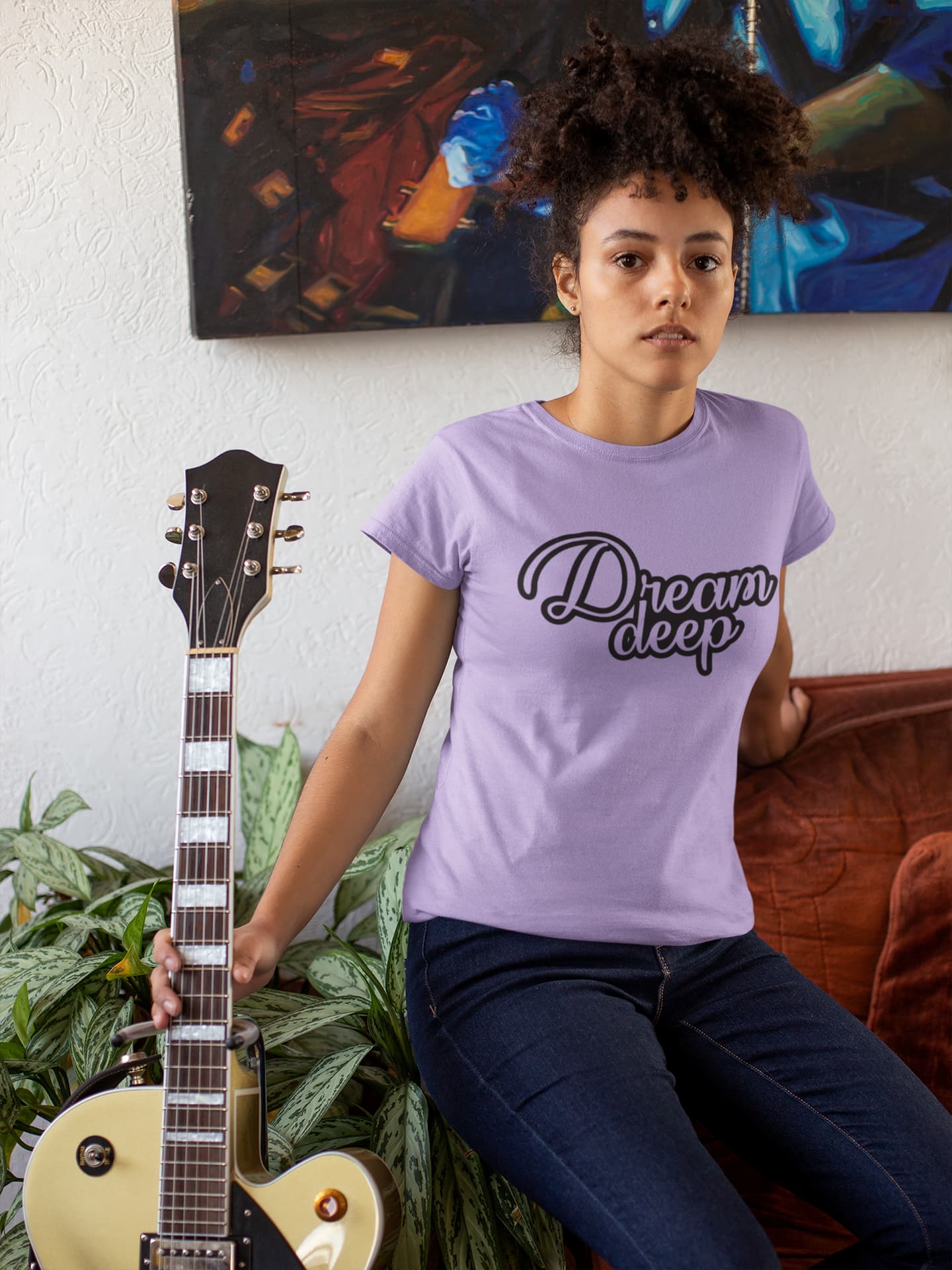 WOMENS IRIS LAVENDER ROUNDNECK T-SHIRT