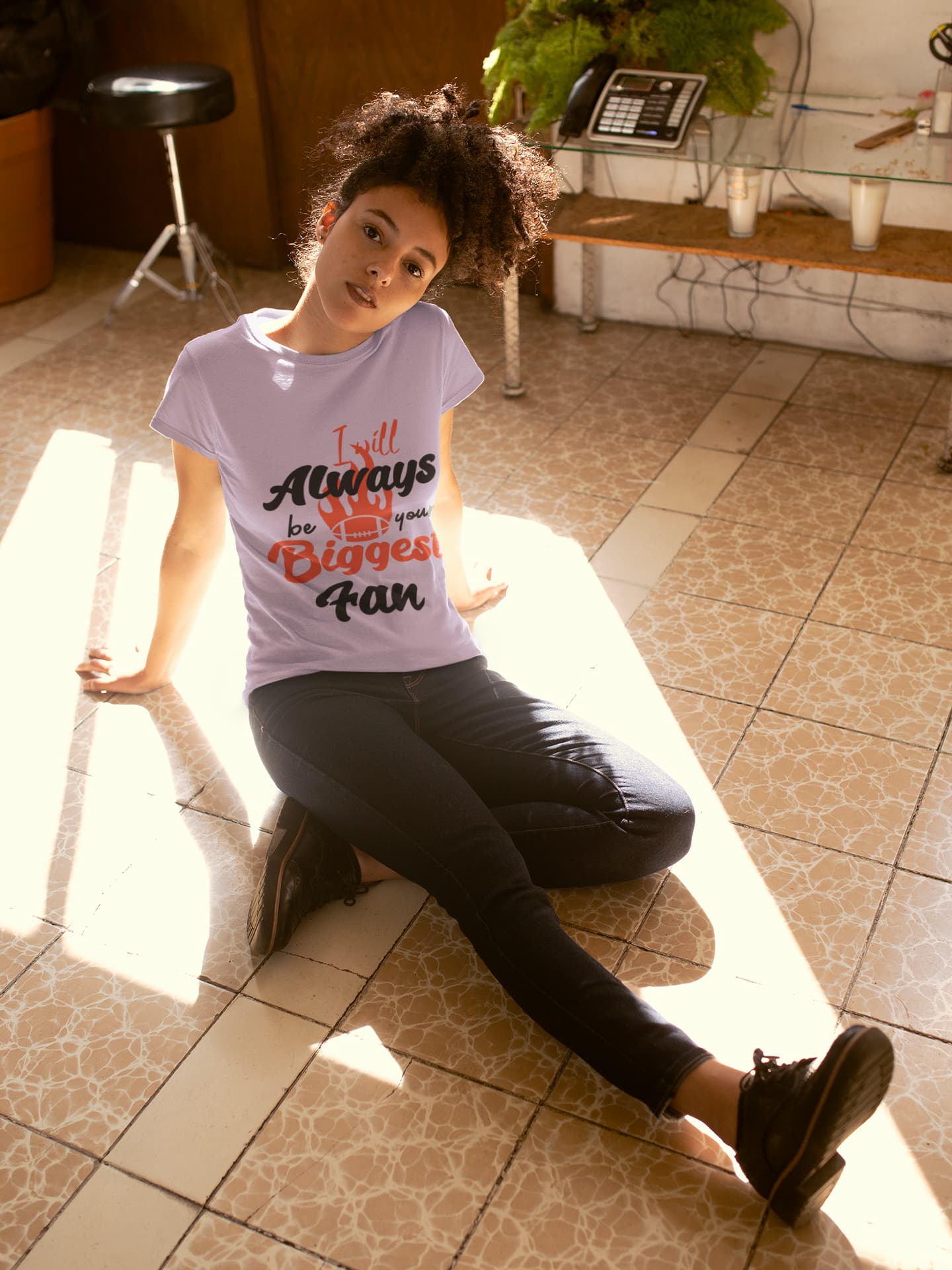 Women's Iris Lavender Round Neck T-shirts