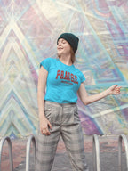 WOMENS SKY BLUE ROUNDNECK T-SHIRT