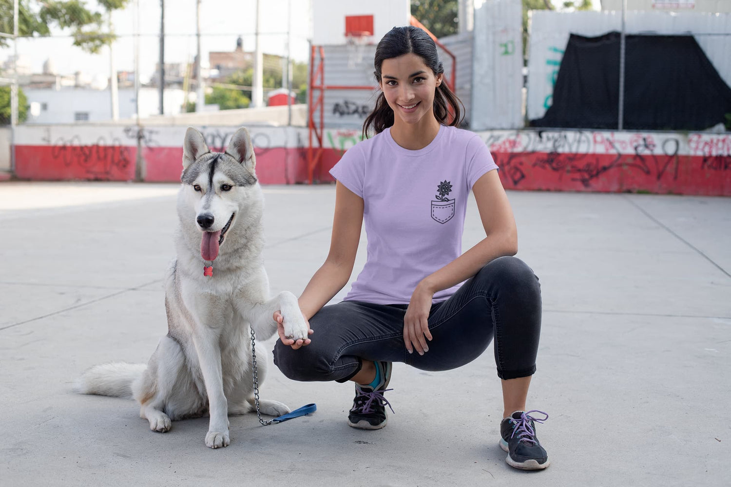 WOMENS IRIS LAVENDER ROUNDNECK T-SHIRT