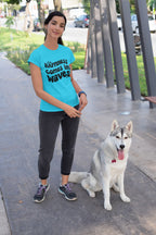 WOMENS SKY BLUE ROUNDNECK T-SHIRT
