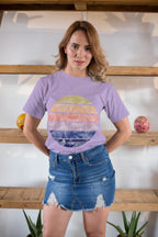 Women's Iris Lavender Round Neck T-shirts