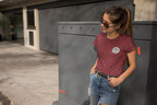 Women's Maroon Round Neck T-shirt