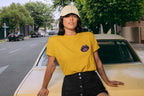 Women's Golden Yellow Round Neck T-shirts