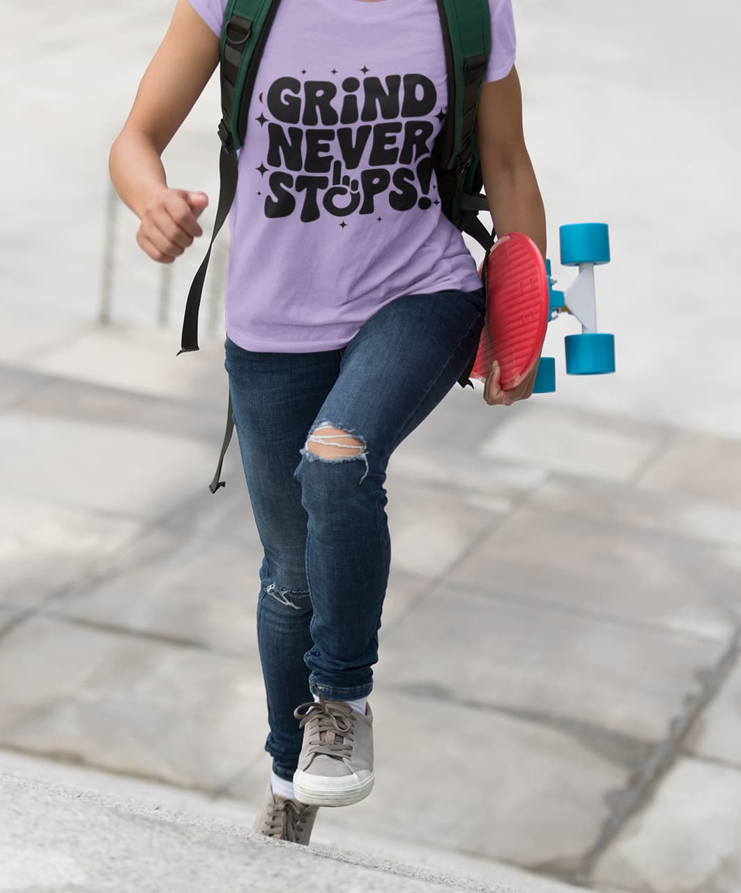 Women's Iris Lavender Round Neck T-shirts
