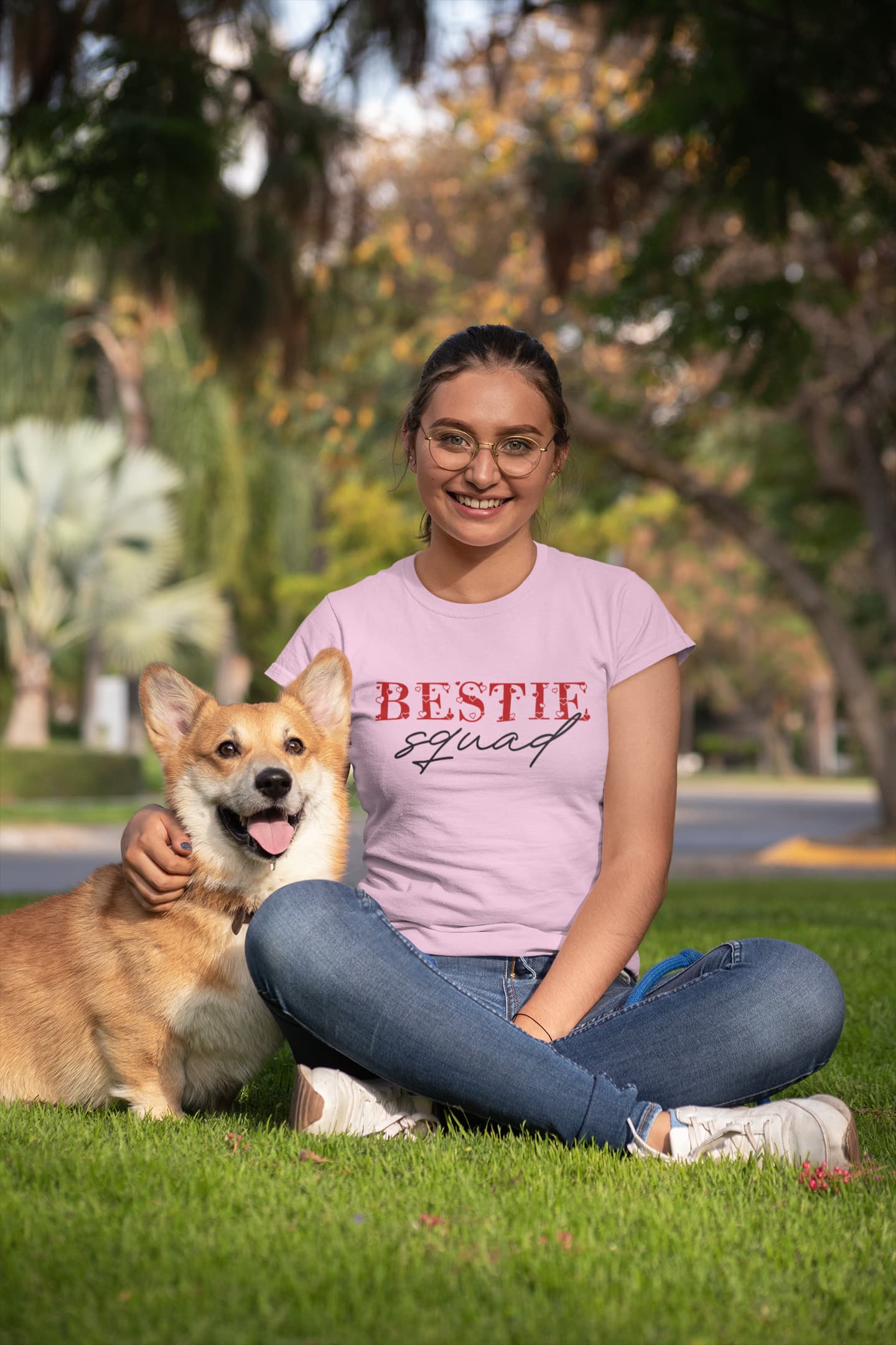 Women's Light Pink Round Neck T-shirts