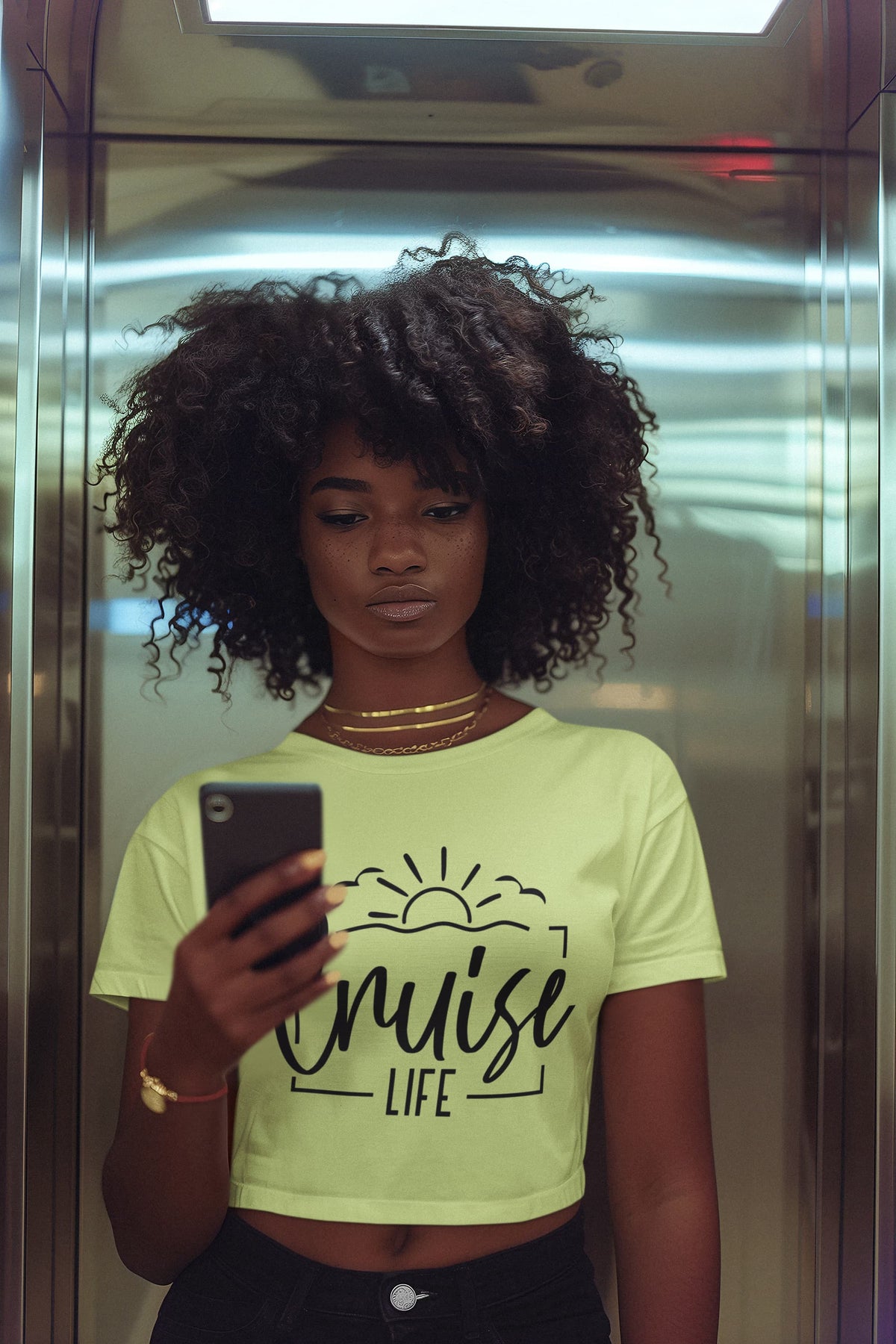 Women's Butter Yellow Crop Tops