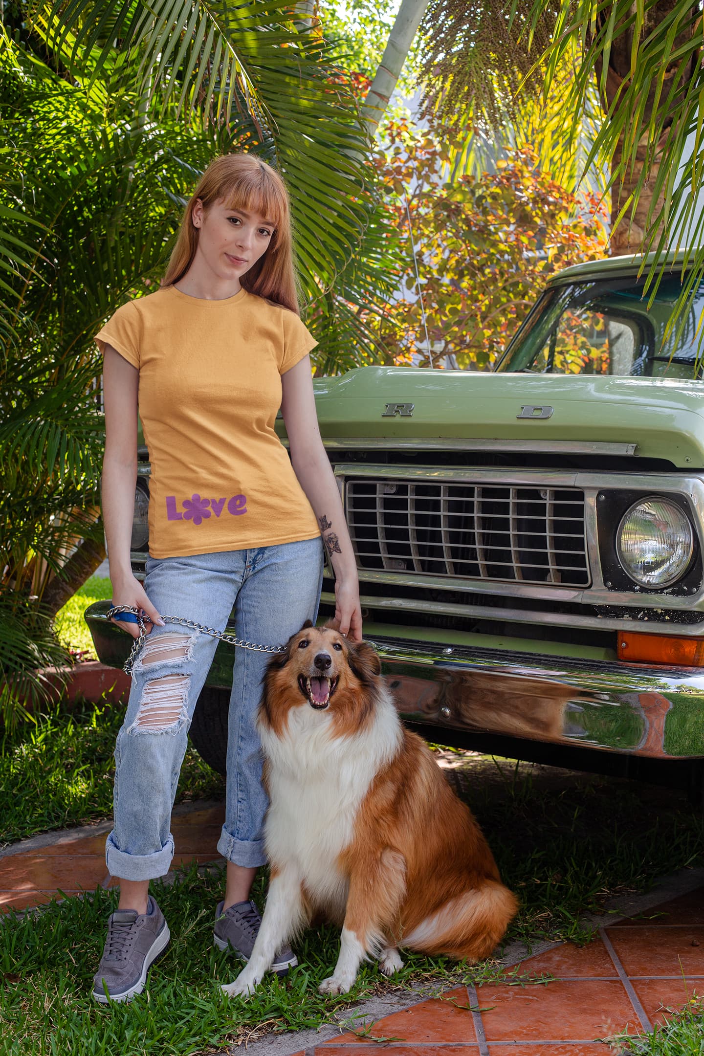 Women's Mustard Yellow Round Neck T-shirts