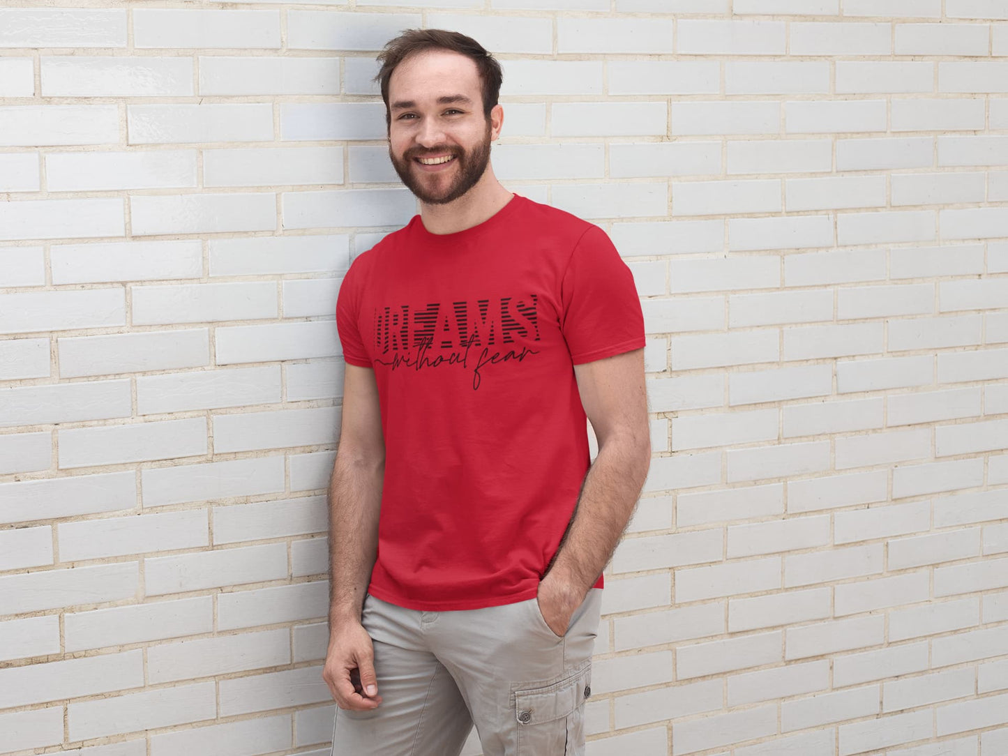Men's Red Round Neck T-shirts