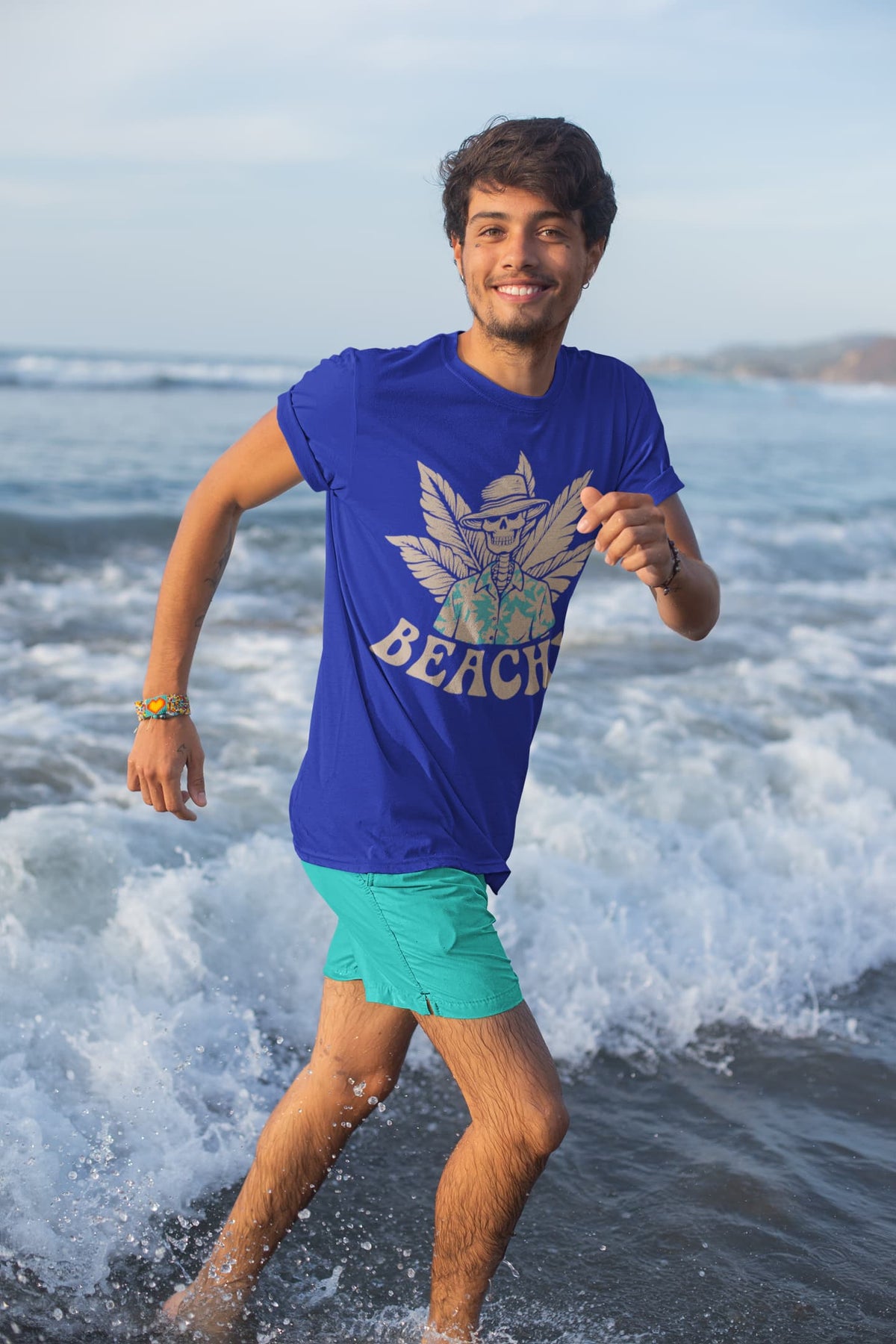 Men's Royal Blue Round Neck T-shirt
