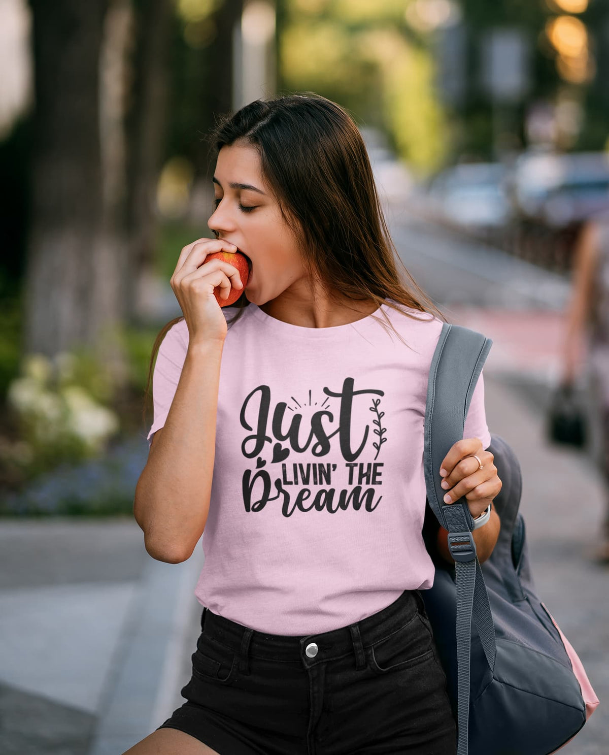 Karavirs® Dreamt Light Pink graphic tee for women India