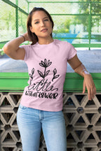 Women's Light Pink Round Neck T-shirts
