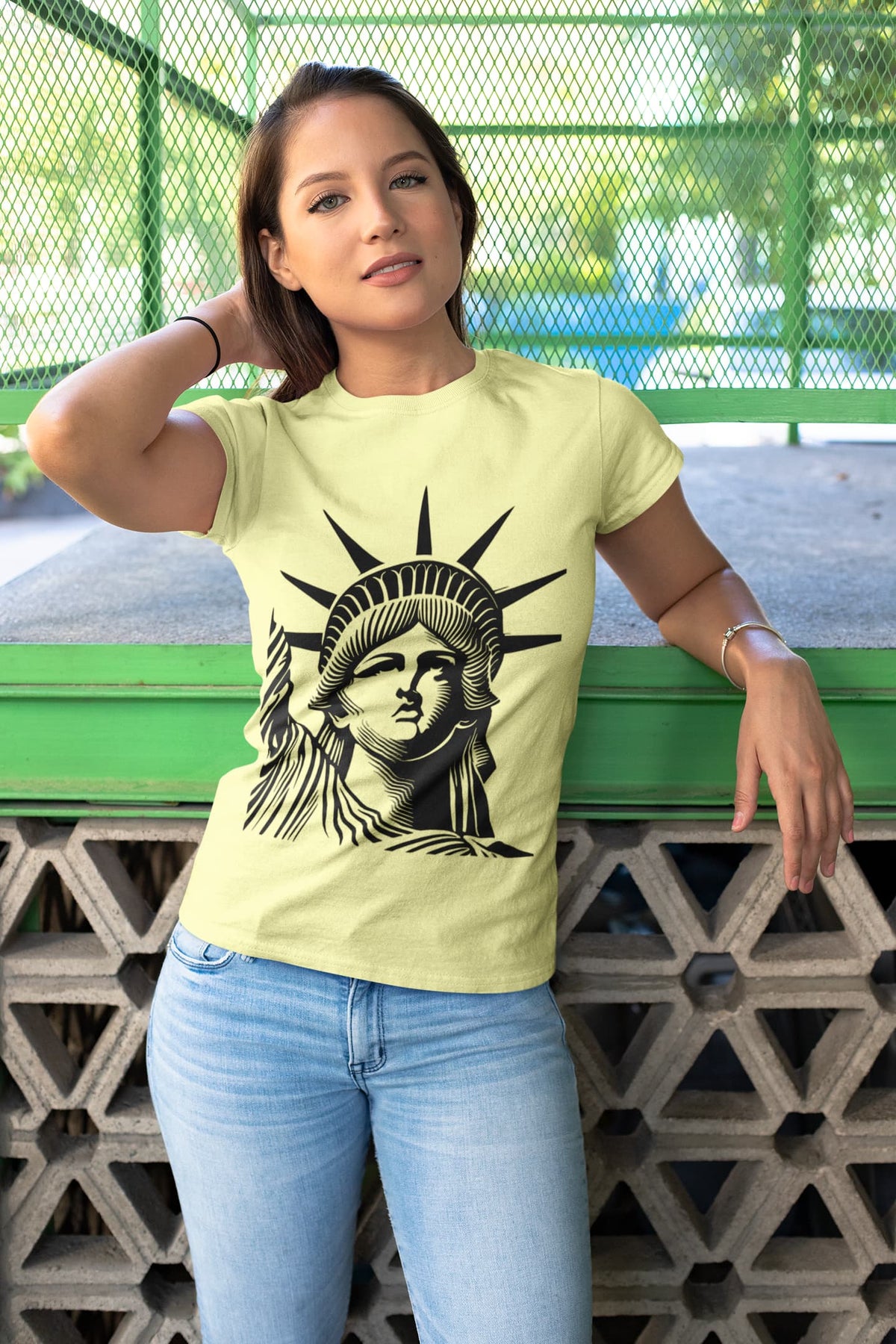Women's Butter Yellow Round Neck T-shirts