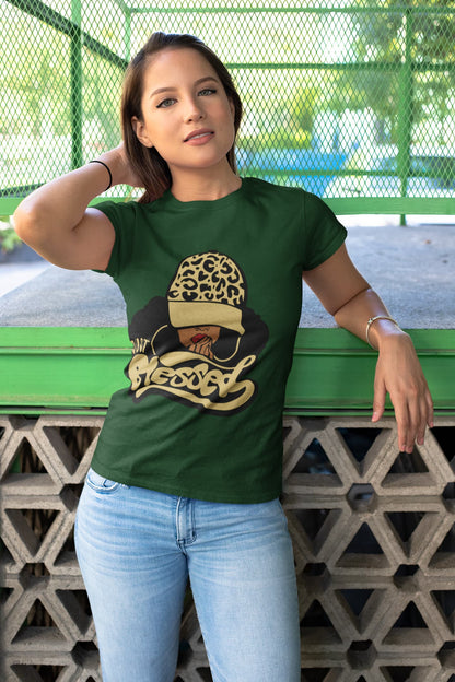Women's Olive Green Round Neck T-shirt