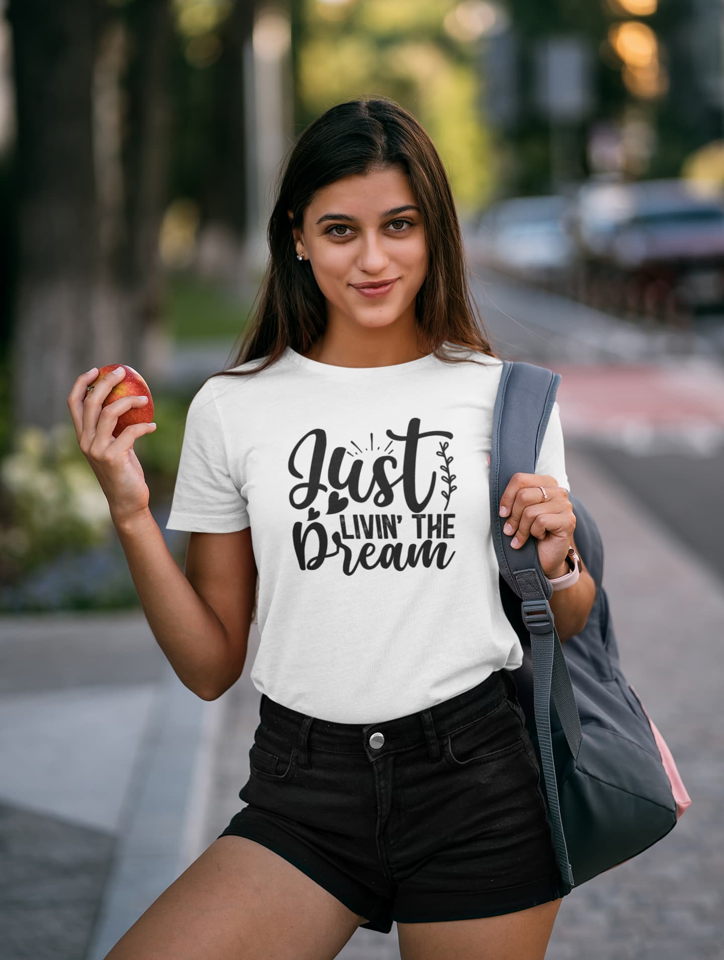 WOMENS WHITE ROUNDNECK T-SHIRT
