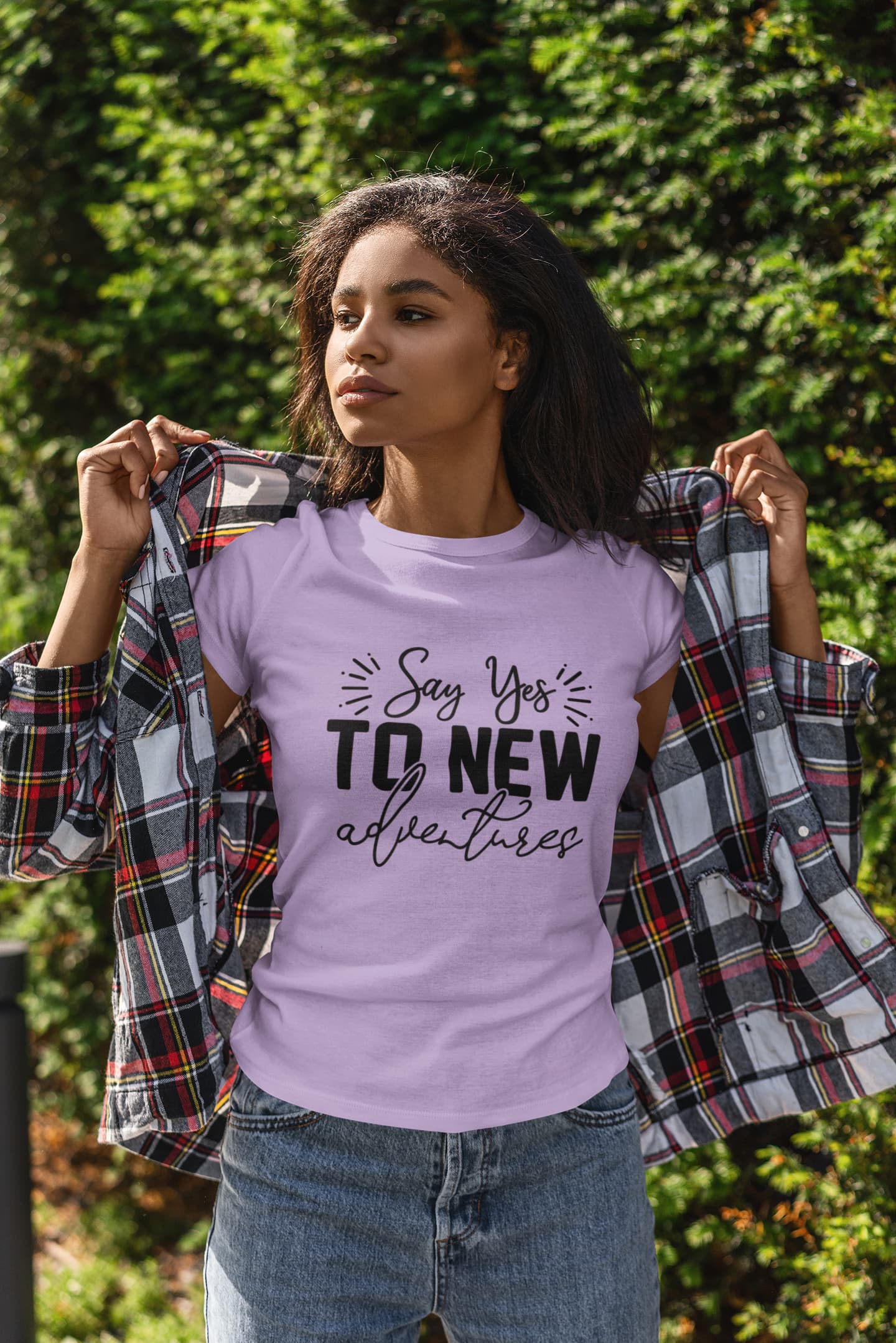 WOMENS IRIS LAVENDER ROUNDNECK T-SHIRT