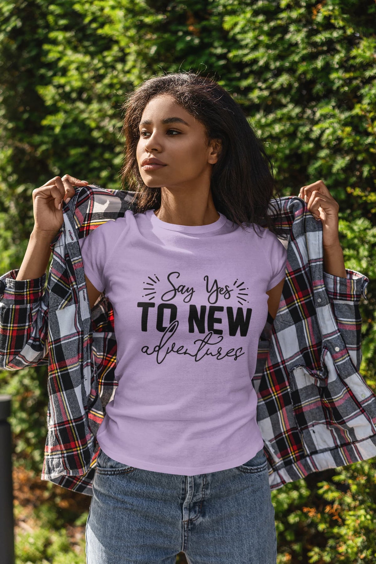 Karavirs® Declare Iris Lavender graphic tee for women India