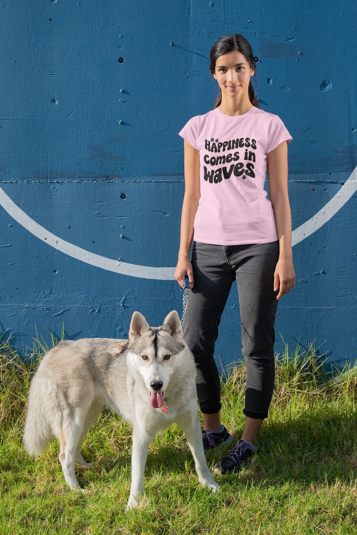 Karavirs® Happiness Light Pink graphic tee for women India