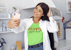 Women's Liril Green Round Neck T-shirts
