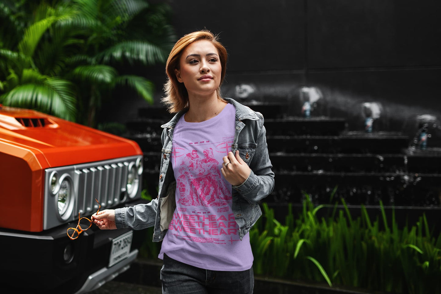 Women's Iris Lavender Round Neck T-shirts