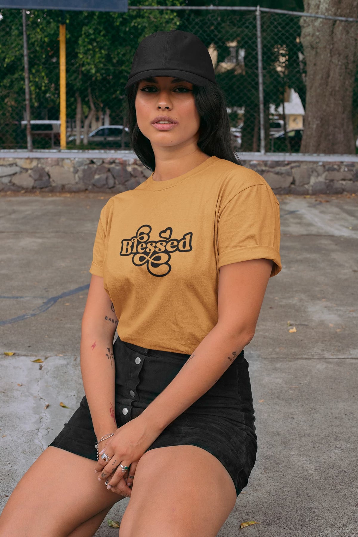 WOMEN MUSTARD YELLOW ROUNDNECK T-SHIRT